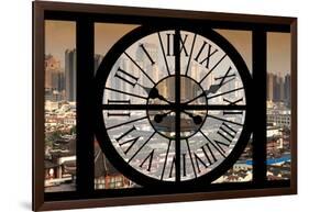 Giant Clock Window - View of Shanghai - China-Philippe Hugonnard-Framed Photographic Print