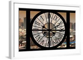 Giant Clock Window - View of Shanghai - China-Philippe Hugonnard-Framed Photographic Print