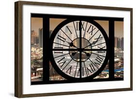 Giant Clock Window - View of Shanghai - China-Philippe Hugonnard-Framed Photographic Print