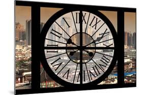 Giant Clock Window - View of Shanghai - China-Philippe Hugonnard-Mounted Photographic Print