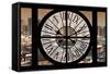 Giant Clock Window - View of Shanghai - China-Philippe Hugonnard-Framed Stretched Canvas