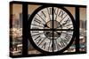 Giant Clock Window - View of Shanghai - China-Philippe Hugonnard-Stretched Canvas