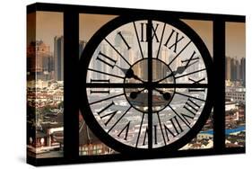 Giant Clock Window - View of Shanghai - China-Philippe Hugonnard-Stretched Canvas