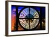 Giant Clock Window - View of the Arc de Triomphe at Night in Paris II-Philippe Hugonnard-Framed Photographic Print