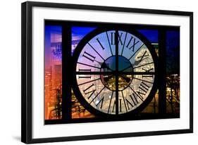 Giant Clock Window - View of the Arc de Triomphe at Night in Paris II-Philippe Hugonnard-Framed Photographic Print