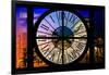 Giant Clock Window - View of the Arc de Triomphe at Night in Paris II-Philippe Hugonnard-Framed Photographic Print