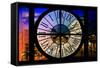 Giant Clock Window - View of the Arc de Triomphe at Night in Paris II-Philippe Hugonnard-Framed Stretched Canvas