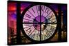 Giant Clock Window - View of the Arc de Triomphe at Night in Paris III-Philippe Hugonnard-Stretched Canvas