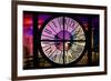 Giant Clock Window - View of the Arc de Triomphe at Night in Paris III-Philippe Hugonnard-Framed Photographic Print