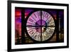 Giant Clock Window - View of the Arc de Triomphe at Night in Paris III-Philippe Hugonnard-Framed Photographic Print