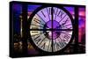 Giant Clock Window - View of the Arc de Triomphe at Night in Paris IV-Philippe Hugonnard-Stretched Canvas
