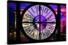 Giant Clock Window - View of the Arc de Triomphe at Night in Paris IV-Philippe Hugonnard-Stretched Canvas