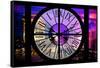 Giant Clock Window - View of the Arc de Triomphe at Night in Paris IV-Philippe Hugonnard-Framed Stretched Canvas