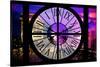 Giant Clock Window - View of the Arc de Triomphe at Night in Paris IV-Philippe Hugonnard-Stretched Canvas