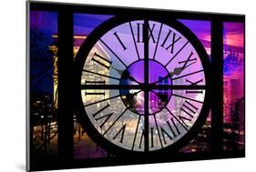 Giant Clock Window - View of the Arc de Triomphe at Night in Paris IV-Philippe Hugonnard-Mounted Photographic Print