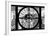 Giant Clock Window - View of the Buildings of Manhattan-Philippe Hugonnard-Framed Photographic Print