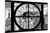 Giant Clock Window - View of the Buildings of Manhattan-Philippe Hugonnard-Mounted Photographic Print