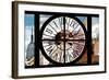 Giant Clock Window - View of the Buildings of Manhattan-Philippe Hugonnard-Framed Photographic Print