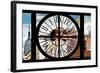 Giant Clock Window - View of the Buildings of Manhattan-Philippe Hugonnard-Framed Photographic Print