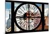 Giant Clock Window - View of the Buildings of Manhattan-Philippe Hugonnard-Mounted Photographic Print