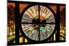 Giant Clock Window - View of the Canal Saint Martin at night - Paris-Philippe Hugonnard-Mounted Photographic Print