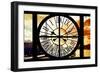 Giant Clock Window - View of the Eiffel Tower and River Seine at Sunset in Paris-Philippe Hugonnard-Framed Photographic Print