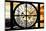 Giant Clock Window - View of the Eiffel Tower and River Seine at Sunset in Paris-Philippe Hugonnard-Mounted Photographic Print
