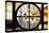 Giant Clock Window - View of the Eiffel Tower and River Seine at Sunset in Paris-Philippe Hugonnard-Stretched Canvas