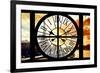 Giant Clock Window - View of the Eiffel Tower and River Seine at Sunset in Paris-Philippe Hugonnard-Framed Photographic Print