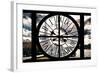 Giant Clock Window - View of the Eiffel Tower and River Seine in Paris II-Philippe Hugonnard-Framed Photographic Print