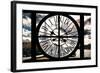 Giant Clock Window - View of the Eiffel Tower and River Seine in Paris II-Philippe Hugonnard-Framed Photographic Print