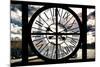 Giant Clock Window - View of the Eiffel Tower and River Seine in Paris II-Philippe Hugonnard-Mounted Photographic Print