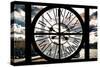 Giant Clock Window - View of the Eiffel Tower and River Seine in Paris II-Philippe Hugonnard-Stretched Canvas