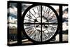 Giant Clock Window - View of the Eiffel Tower and River Seine in Paris II-Philippe Hugonnard-Stretched Canvas