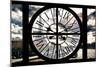 Giant Clock Window - View of the Eiffel Tower and River Seine in Paris II-Philippe Hugonnard-Mounted Photographic Print