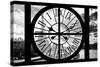 Giant Clock Window - View of the Eiffel Tower and River Seine in Paris-Philippe Hugonnard-Stretched Canvas
