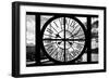 Giant Clock Window - View of the Eiffel Tower and River Seine in Paris-Philippe Hugonnard-Framed Photographic Print