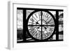 Giant Clock Window - View of the Eiffel Tower and River Seine in Paris-Philippe Hugonnard-Framed Photographic Print