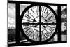 Giant Clock Window - View of the Eiffel Tower and River Seine in Paris-Philippe Hugonnard-Mounted Photographic Print