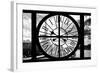 Giant Clock Window - View of the Eiffel Tower and River Seine in Paris-Philippe Hugonnard-Framed Photographic Print