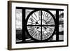 Giant Clock Window - View of the Eiffel Tower and River Seine in Paris-Philippe Hugonnard-Framed Photographic Print