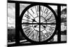 Giant Clock Window - View of the Eiffel Tower and River Seine in Paris-Philippe Hugonnard-Mounted Photographic Print