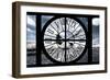 Giant Clock Window - View of the Eiffel Tower and River Seine with White Trees-Philippe Hugonnard-Framed Photographic Print