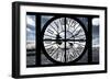 Giant Clock Window - View of the Eiffel Tower and River Seine with White Trees-Philippe Hugonnard-Framed Photographic Print