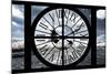 Giant Clock Window - View of the Eiffel Tower and River Seine with White Trees-Philippe Hugonnard-Mounted Photographic Print