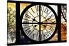 Giant Clock Window - View of the Eiffel Tower at Sunrise - Paris-Philippe Hugonnard-Stretched Canvas