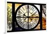 Giant Clock Window - View of the Eiffel Tower at Sunrise - Paris-Philippe Hugonnard-Framed Photographic Print