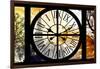 Giant Clock Window - View of the Eiffel Tower at Sunrise - Paris-Philippe Hugonnard-Framed Photographic Print