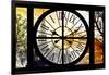 Giant Clock Window - View of the Eiffel Tower at Sunrise - Paris-Philippe Hugonnard-Framed Photographic Print