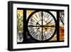 Giant Clock Window - View of the Eiffel Tower at Sunrise - Paris-Philippe Hugonnard-Framed Photographic Print